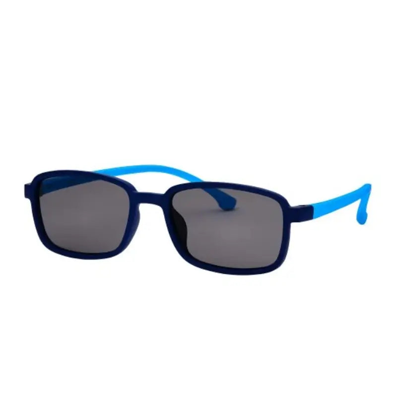 Farmamoda Occhiali da sole polarizzati per bambini, quadrati, blu e blu chiaro, 25 gr