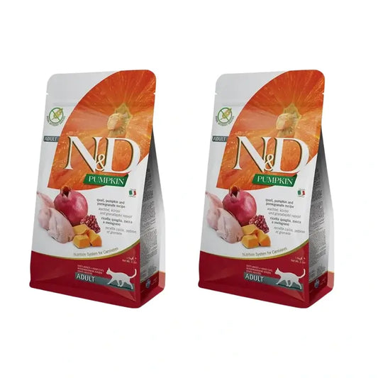 Farmina N&D Cat Zucca Quaglia 300Gr, Cibo per gatti, Confezione Da 2
