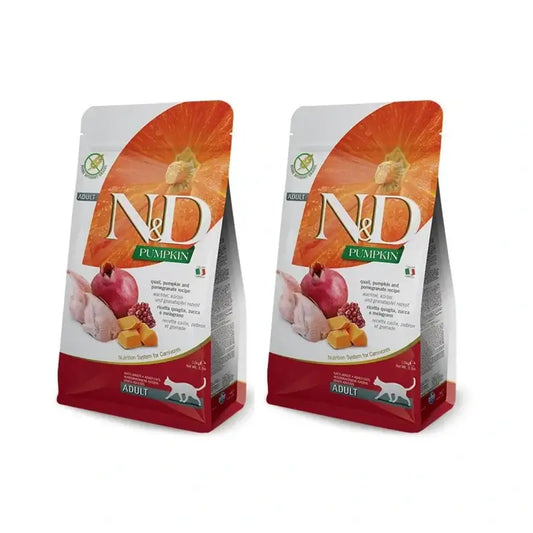 Farmina N&D Cat Zucca Quaglia 5Kgr, cibo per gatti, Confezione Da 2