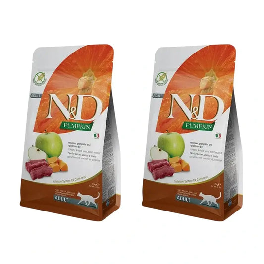 Farmina N&D Cat Zucca di Cervo 1,5Kgr, Alimento per gatti, Confezione Da 2