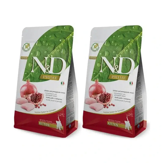 Farmina N&D Cat Kitten Prime Chicken 5Kg, cibo per gattini, Confezione da 2