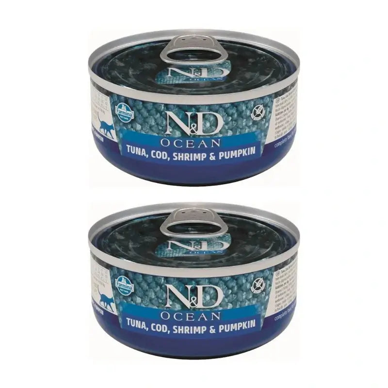 Farmina N&D Cat Ocean Tuna Cod Cod Pumpkin 30X70Gr, Confezione Da 2