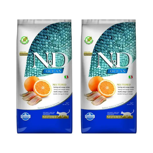 Farmina N&D Cat Ocean Neutered 5Kg, cibo per gatti, Confezione da 2