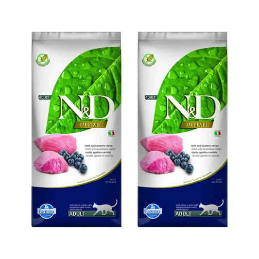 Farmina N&D Cat Prime Lamb 10Kg, cibo per gatti, Confezione da 2
