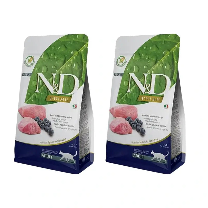 Farmina N&D Cat Prime Lamb 1,5Kg, cibo per gatti, Confezione da 2