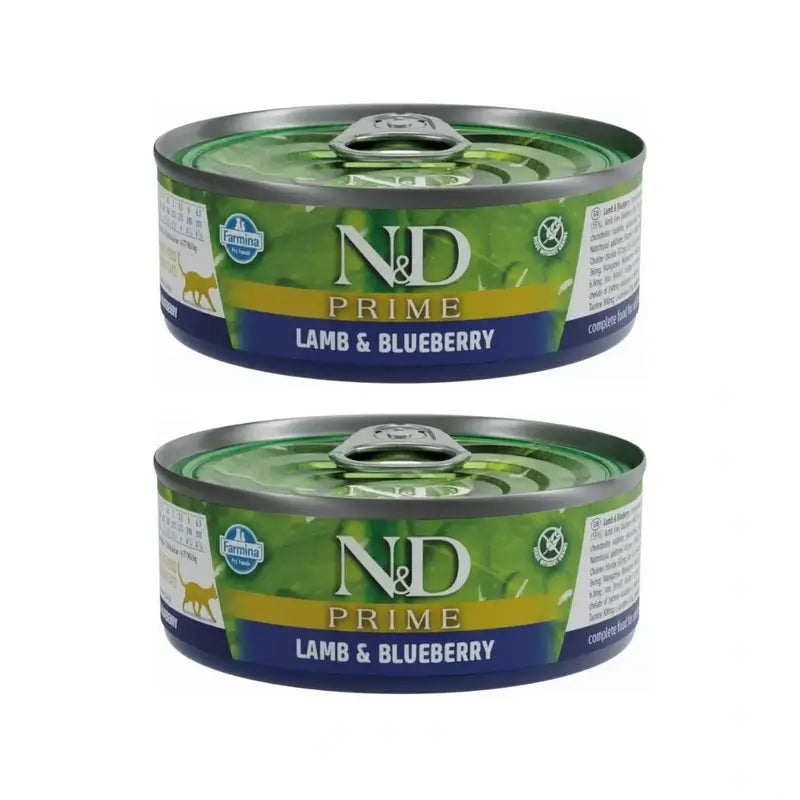 Farmina N&D Cat Prime Lamb & Cranberry Box 30X70Gr, Confezione Da 2