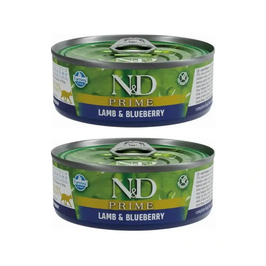 Farmina N&D Cat Prime Lamb & Cranberry Box 30X70Gr, Confezione Da 2