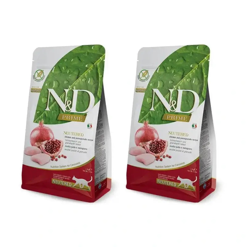Farmina N&D Cat Prime Neutered Chicken 5Kg, cibo per gatti, Confezione da 2