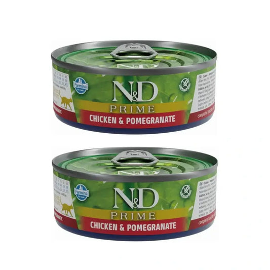 Farmina N&D Cat Prime Chicken Pomegranate Box 30X70Gr, Confezione Da 2