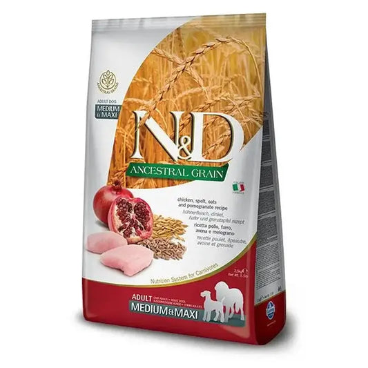 Farmina N&D Dog Ancestral Medium Maxi Chicken 12Kg , cibo per cani