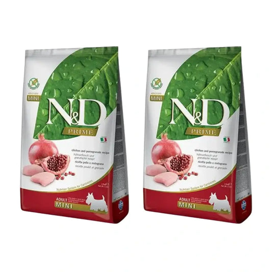 Farmina N&D Dog Prime Mini Chicken 2,5Kg, Cibo per cani, Confezione da 2