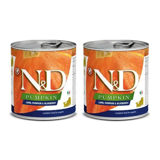 Farmina N&D Dog Puppy Agnello Zucca Box 6X285Gr, Cibo umido per cuccioli, Confezione Da 2