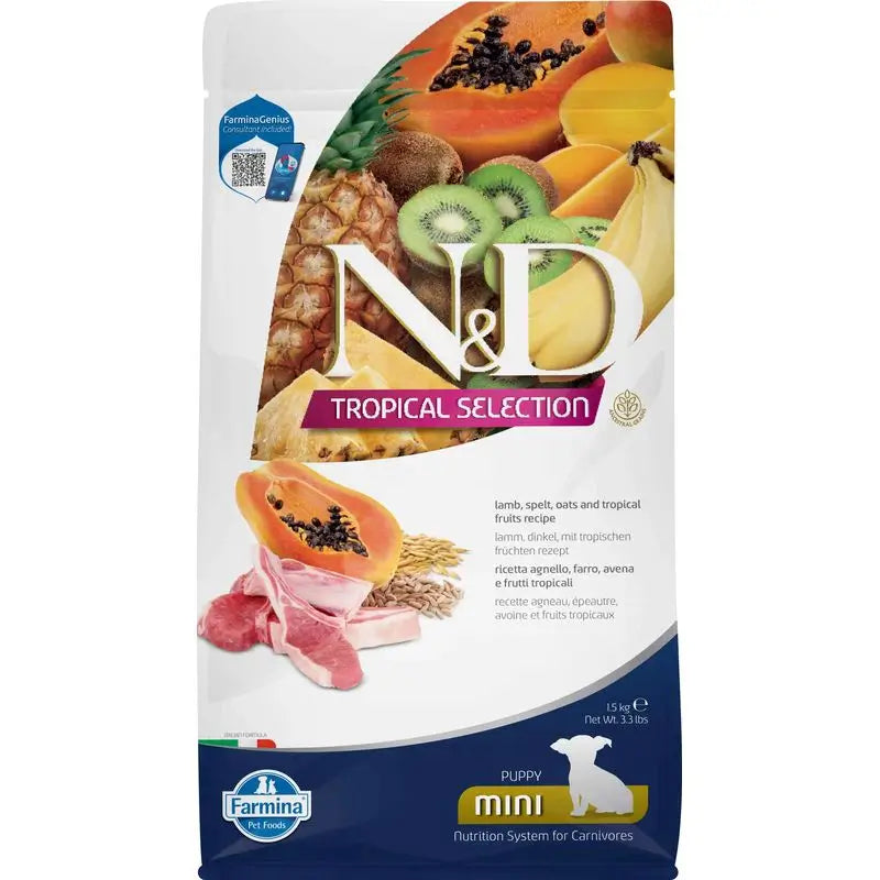 Farmina N&D Dog Puppy Selezione Tropicale Mini Agnello 1,5Kg