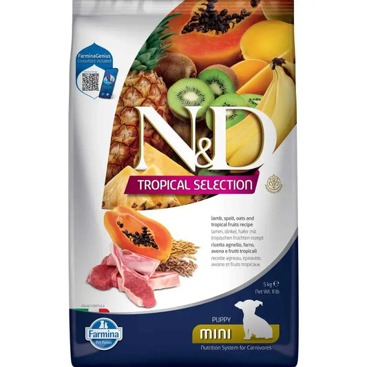 Farmina N&D Dog Puppy Selezione Tropicale Mini Agnello 5Kg
