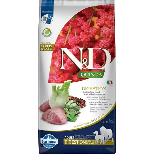 Farmina N&D Dog Quinoa Digestion Agnello Med/Maxi 7Kg
