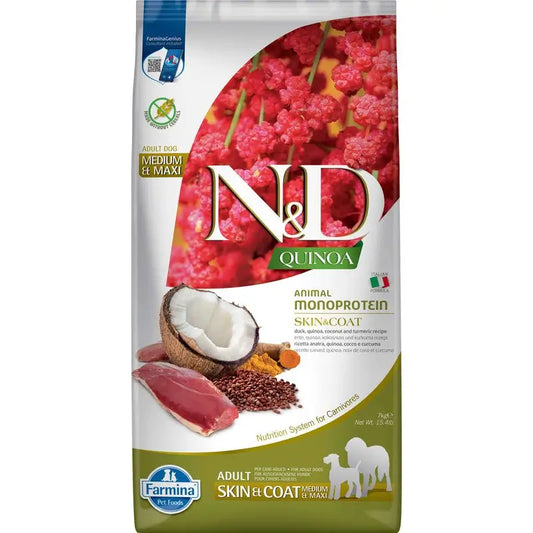 Farmina N&D Dog Quinoa Skin Coat Anatra Med/Maxi 7Kg