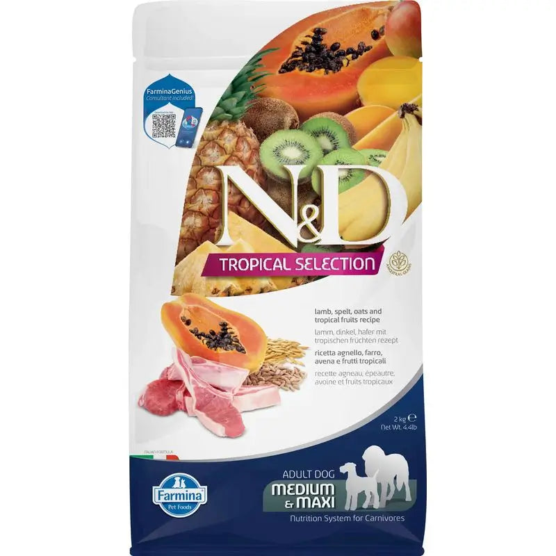 Farmina N&D Dog Selezione Tropicale Med Maxi Agnello 2Kg