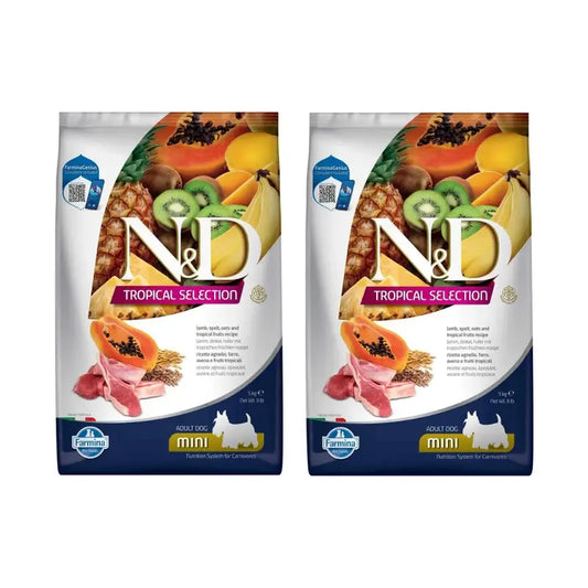 Farmina N&D Dog Tropical Selection Mini Lamb 5Kg, Confezione da 2