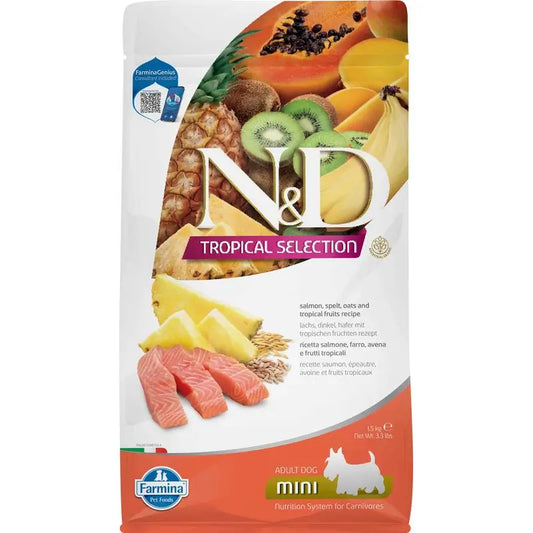Farmina N&D Dog Selezione Tropicale Mini Salmone 1,5Kg
