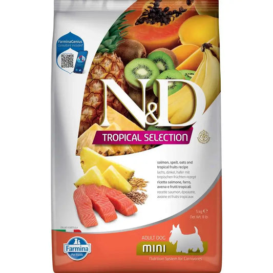 Farmina N&D Dog Selezione Tropicale Mini Salmone 5Kg