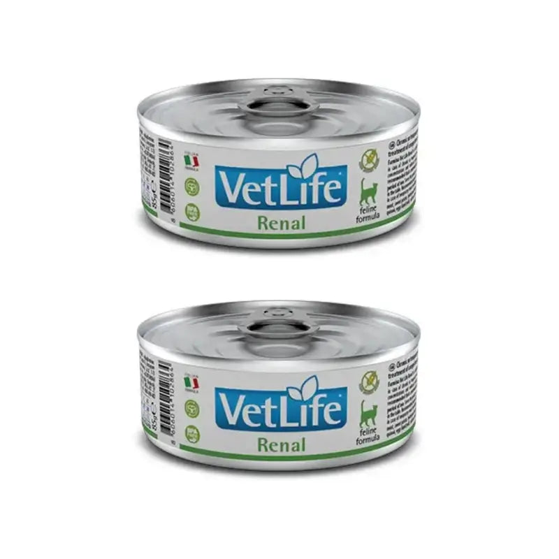 Farmina Vet Cat Renal Box 12X85Gr, Alimento umido per gatti, Confezione da 2