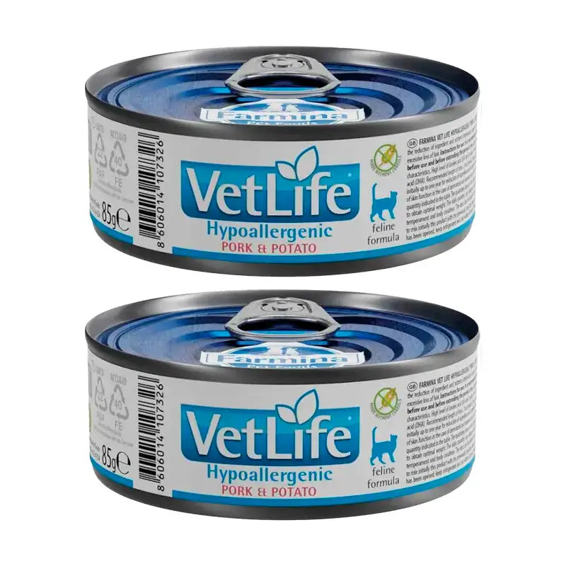 Farmina Vet Life Cat Hypoallergenic Pig, Confezione 2 x Box 12X85Gr