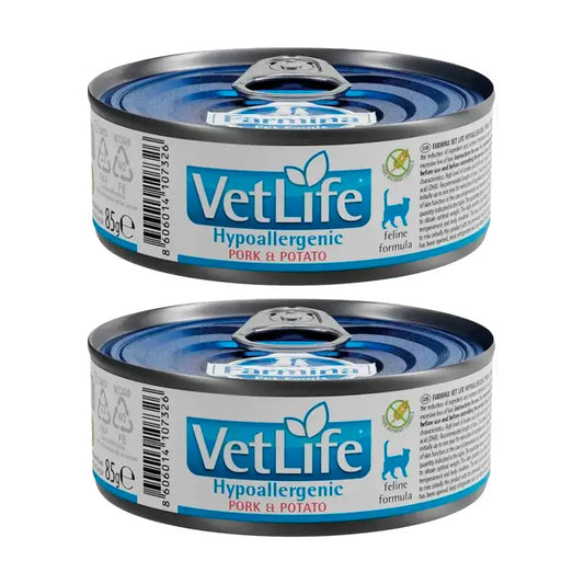 Farmina Vet Life Cat Hypoallergenic Pig, Confezione 2 x Box 12X85Gr