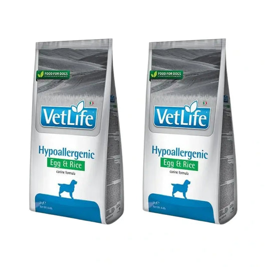 Farmina Vet Life Dog Hypoallergenic Egg 2Kg, Cibo per cani, Confezione Da 2