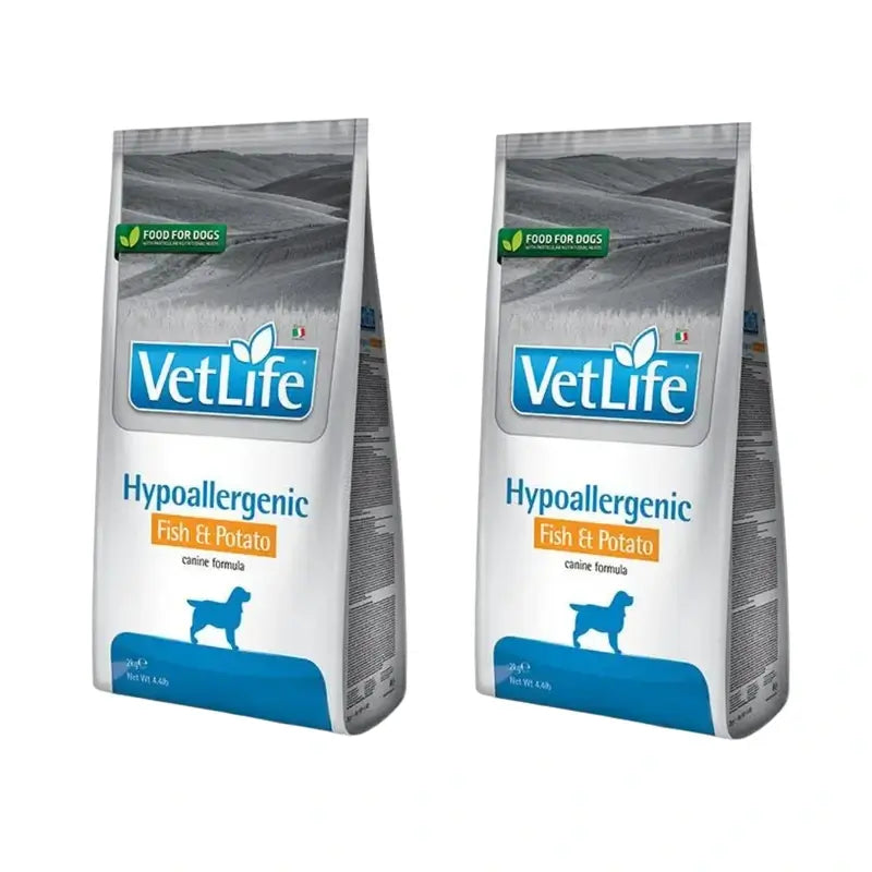 Farmina Vet Life Dog Hypoallergenic Fish 12Kg, Cibo per cani, Confezione Da 2