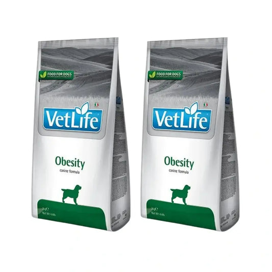 Farmina Vet Life Dog Obesity 2Kg, Cibo per cani, Confezione da 2