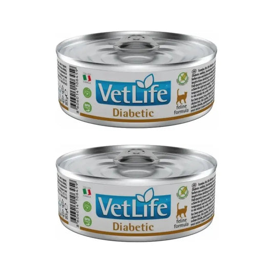 Farmina Vet Natural Diet Cat Diabetic 12X85Gr, Cibo umido per gatti, Confezione da 2