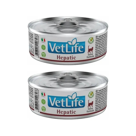 Farmina Vet Natural Diet Cat Hepatic 12X85Gr, Cibo umido per gatti, Confezione Da 2