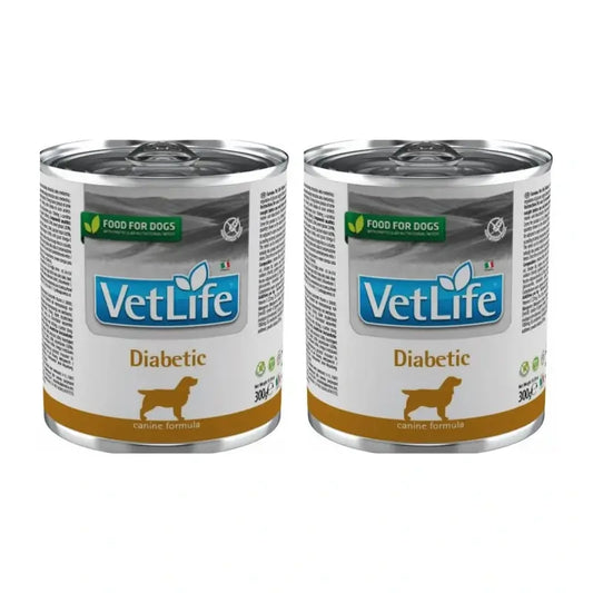 Farmina Vet Natural Diet Dog Diabetic 6X300Gr, Cibo umido per cani, Confezione Da 2