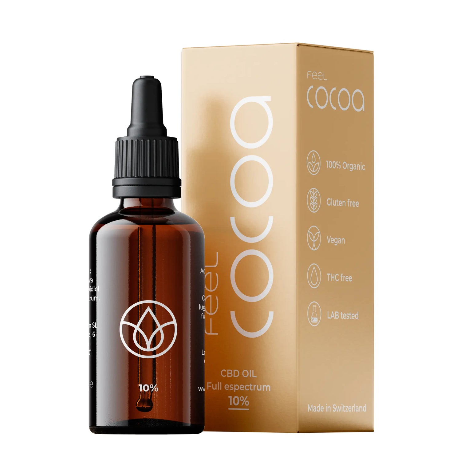Olio di Cbd Feel Cocoa 10% a spettro completo, 10 ml