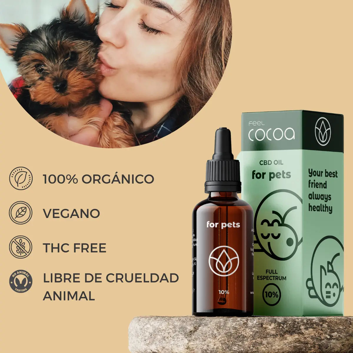 Feel Cocoa Olio di Cbd 10% Cani e Gatti, 10 ml