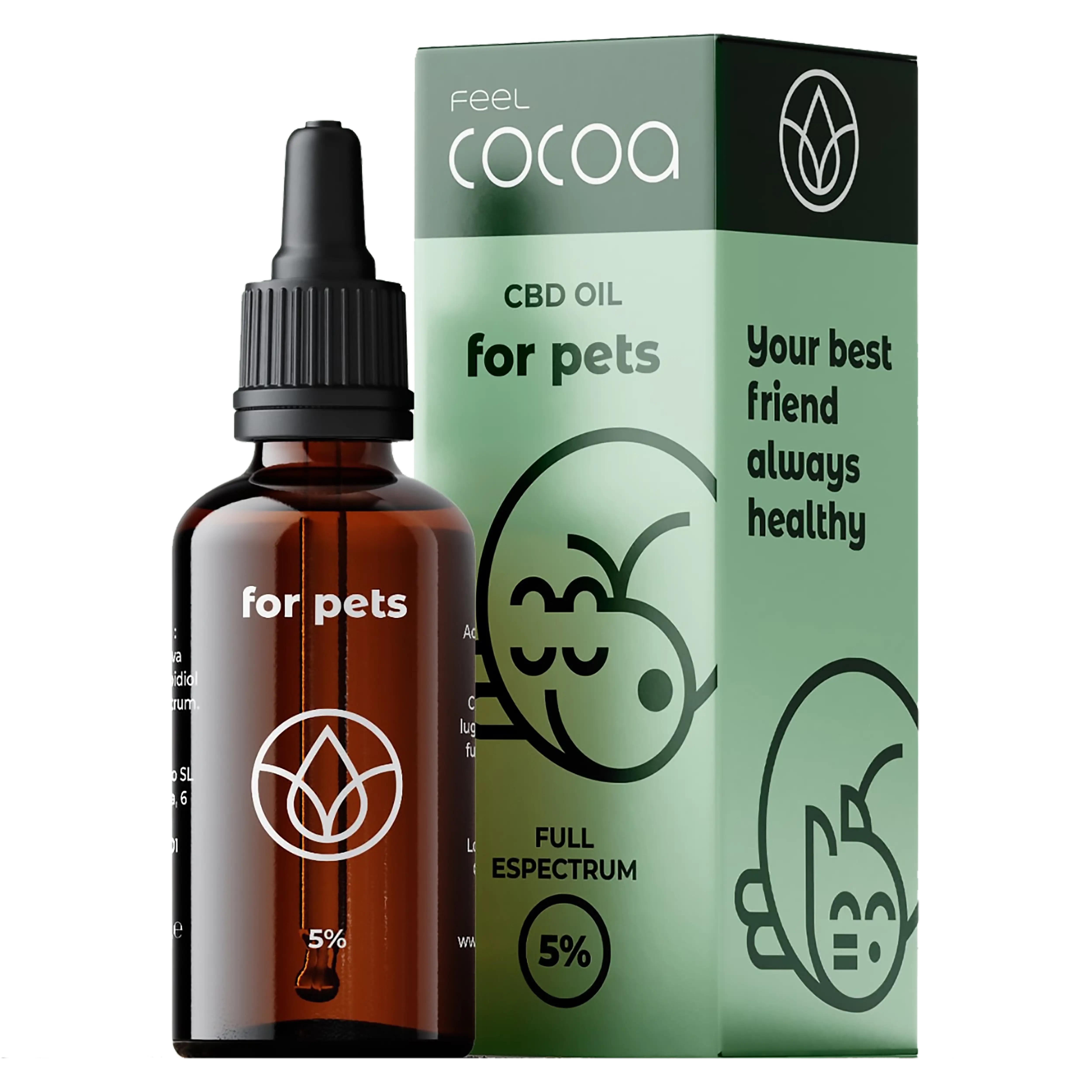 Feel Cocoa Olio di Cbd 5% Cani e Gatti, 10 ml