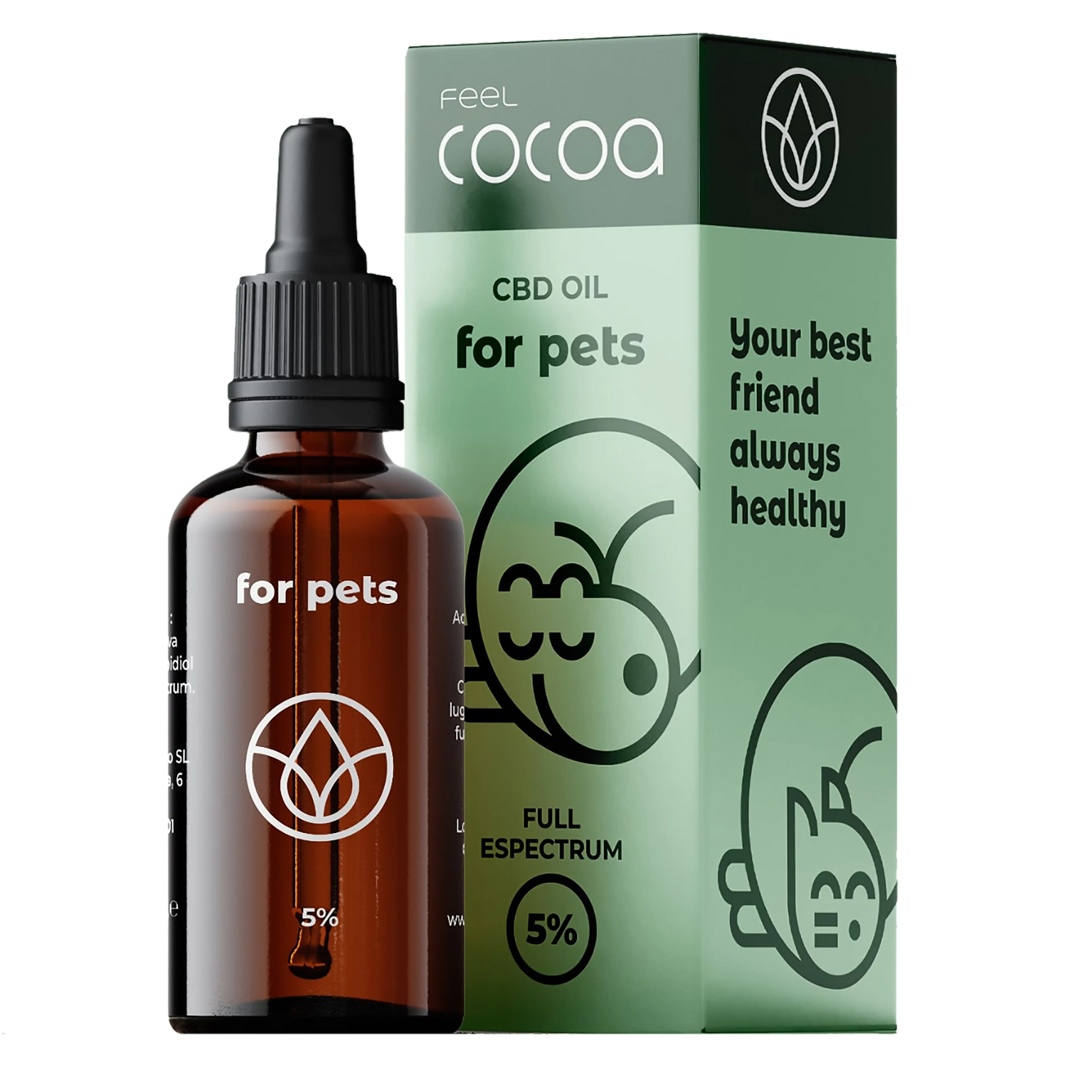Feel Cocoa Olio di Cbd 5% Cani e Gatti, 10 ml