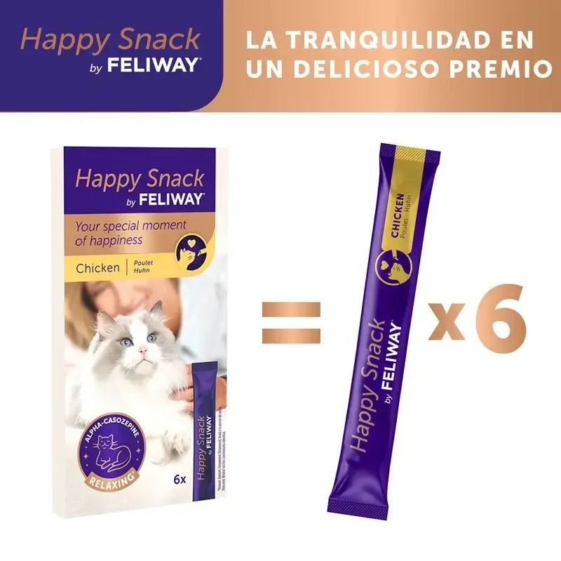 Feliway Happy Snack, confezione da 2 x 6 bastoncini