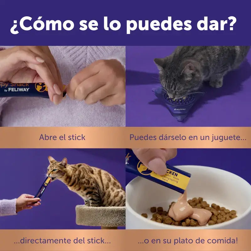 Feliway Happy Snack Pollo e Salmone, 48 bustine