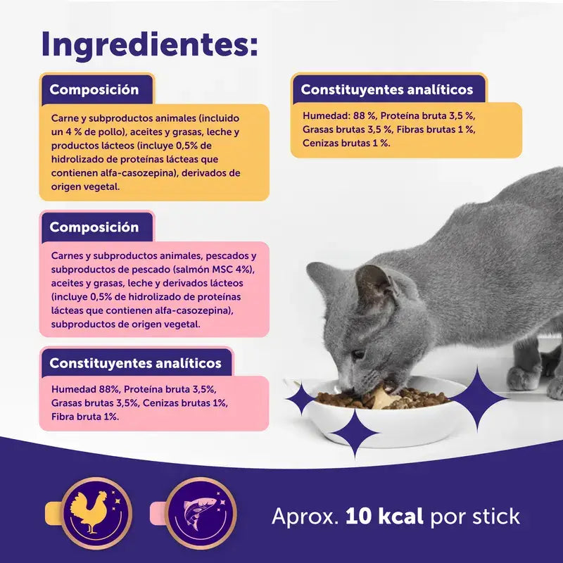 Feliway Happy Snack Pollo e Salmone, 48 bustine