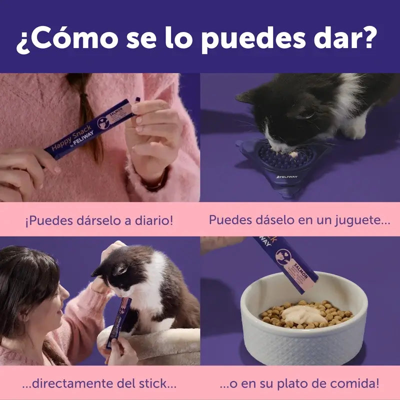 Feliway Happy Snack al gusto di salmone, 6 bustine