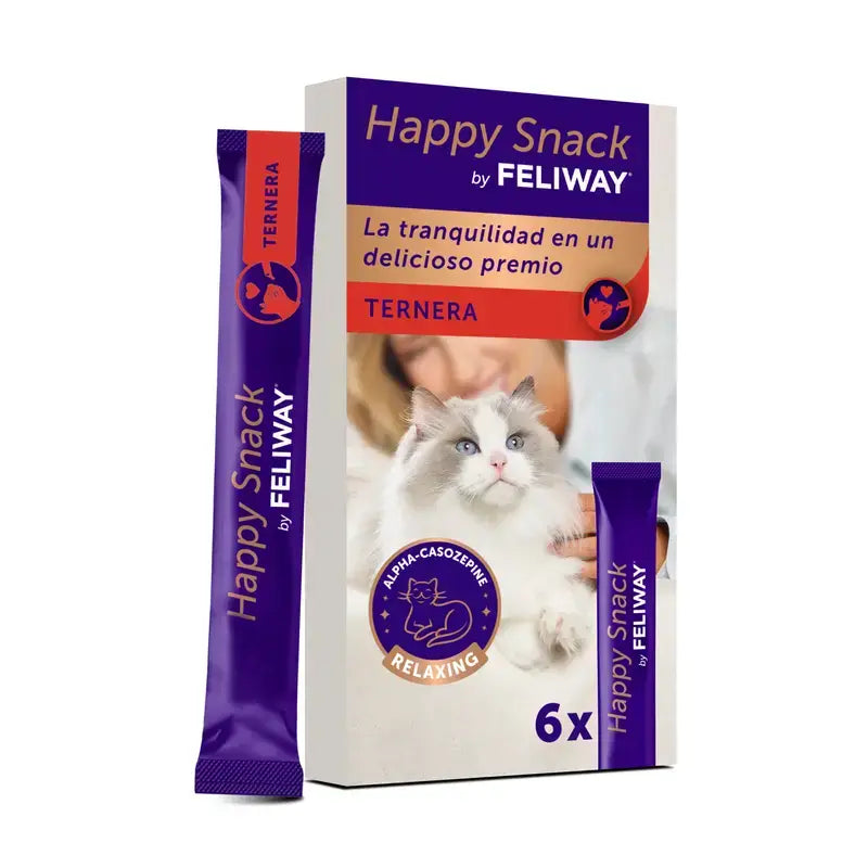 Feliway Happy Snack al gusto di vitello, 6 bustine
