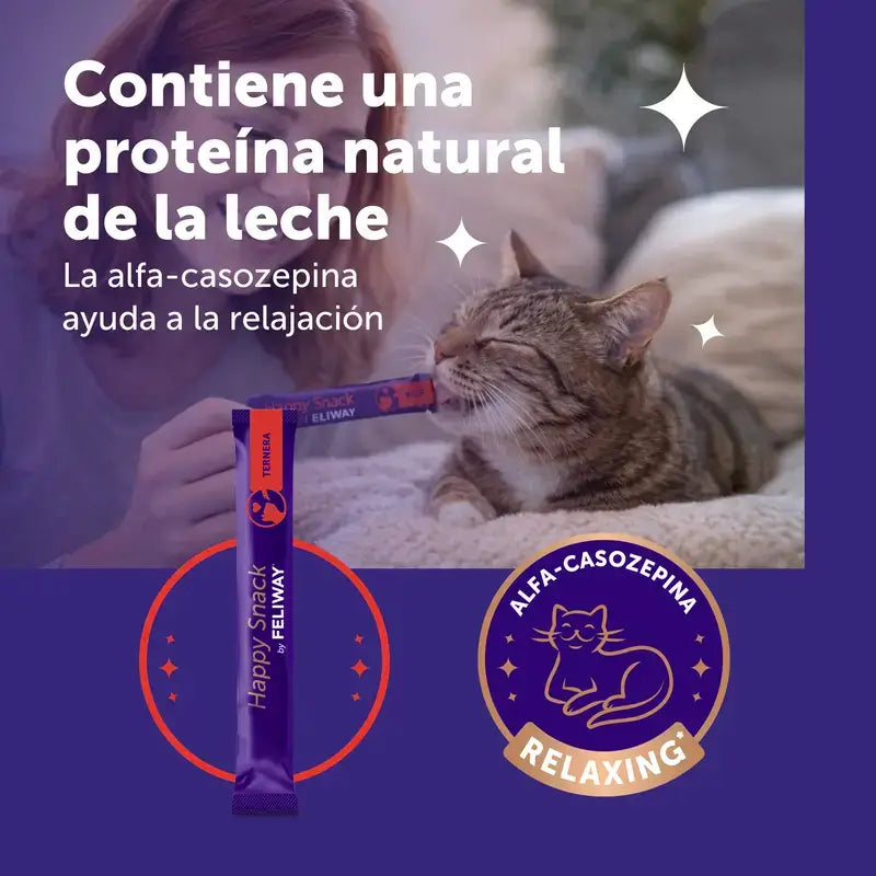 Feliway Happy Snack al gusto di vitello, 6 bustine