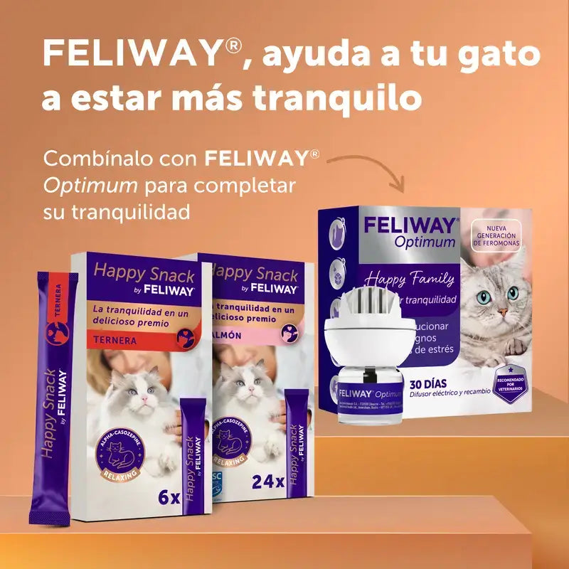 Feliway Happy Snack al gusto di vitello, 6 bustine