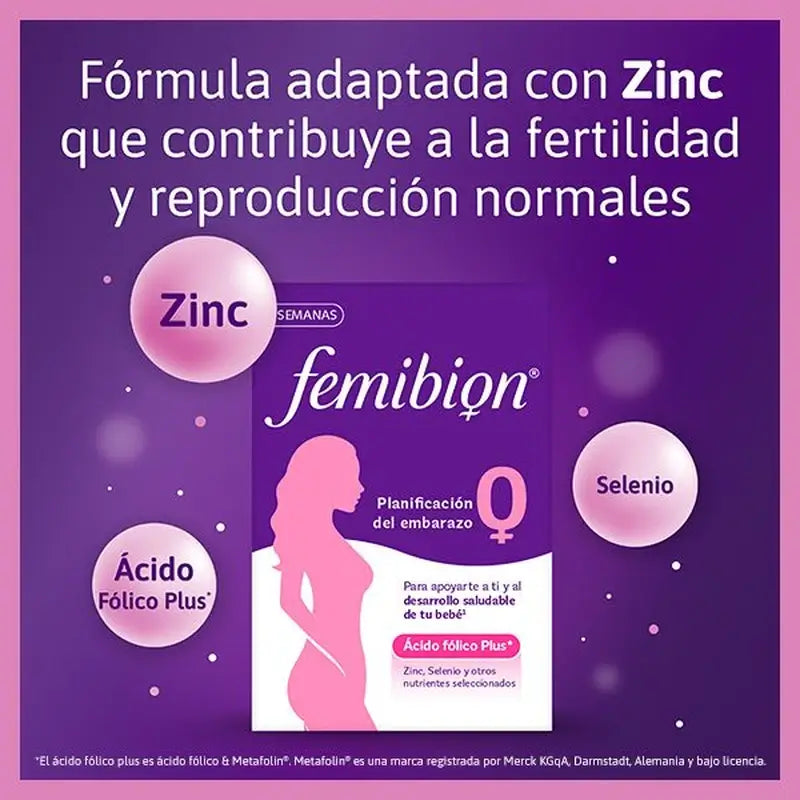 Femibion 0 Pianificazione della gravidanza con acido folico plus, 3X28 compresse