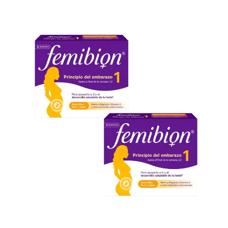 Femibion 1 Primo trimestre di gravidanza, settimane 1-12, acido folico plus, 2X28 compresse
