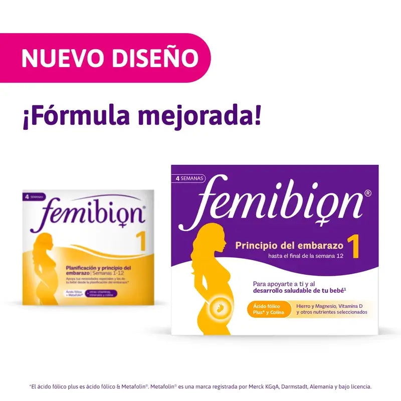 Femibion 1 Primo trimestre di gravidanza, settimane 1-12, acido folico plus, 3X28 compresse