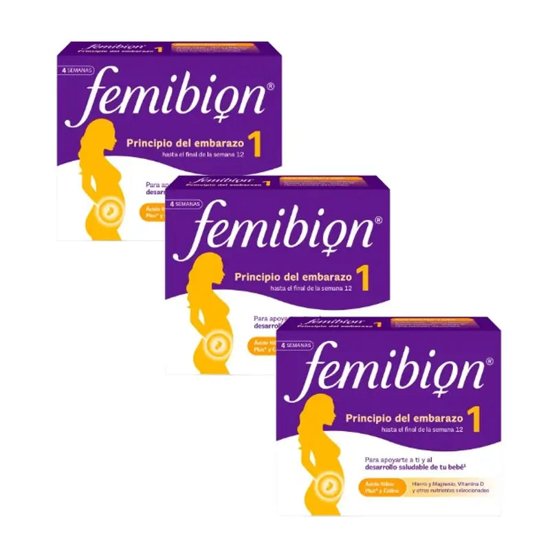 Femibion 1 Primo trimestre di gravidanza, settimane 1-12, acido folico plus, 3X28 compresse