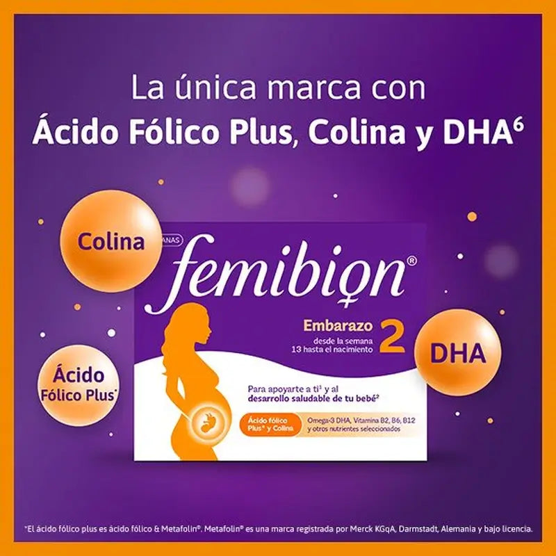 Femibion 2 Gravidanza con acido folico e vitamine, 3X28 compresse