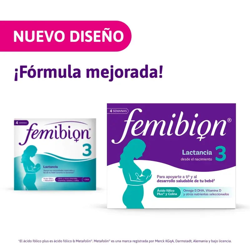 Femibion 3 Gravidanza Allattamento con acido folico e vitamine, 28 compresse